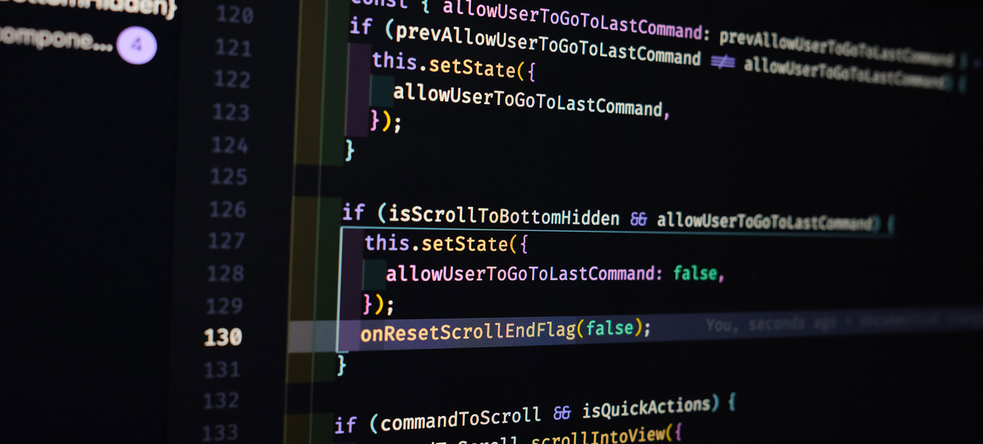 banner-6 Code-Ausschnitt auf einem Bildschirm.