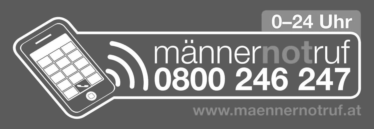Männernotruf Graz Logo mit Nummer und Website